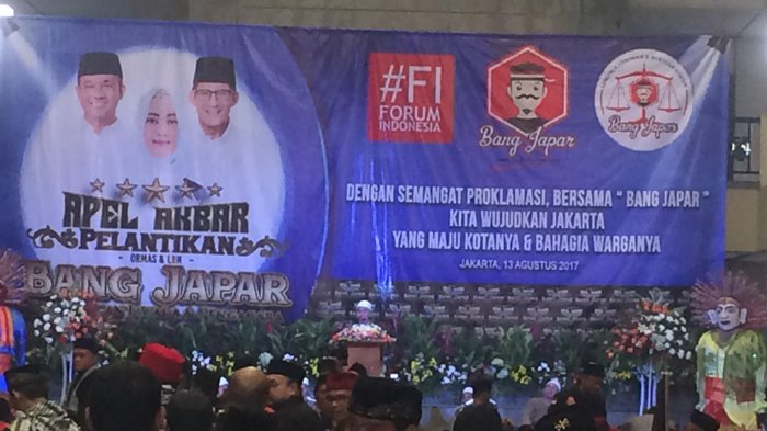 Anies-Sandi Hadiri Pelantikan Ormas dan LBH Bang Japar di Kalibata