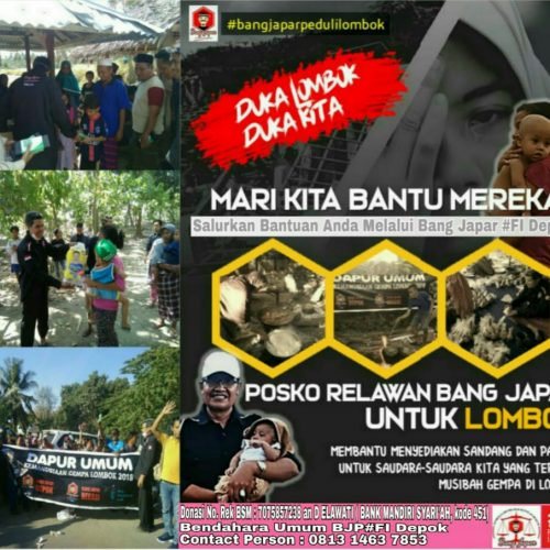 Posko Bang Japar Depok Peduli Lombok