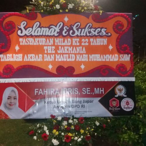 Fahira Idris Ucapkan Selamat Milad Ke – 22 Tahun Buat The Jakmania Sekaligus Tabligh Akbar & Maulid Nabi Muhammad SAW di Monas Jakarta