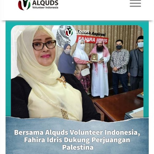 Bersama Alquds Volunteer Indonesia Fahira Idris Dukung Perjuangan Palestina