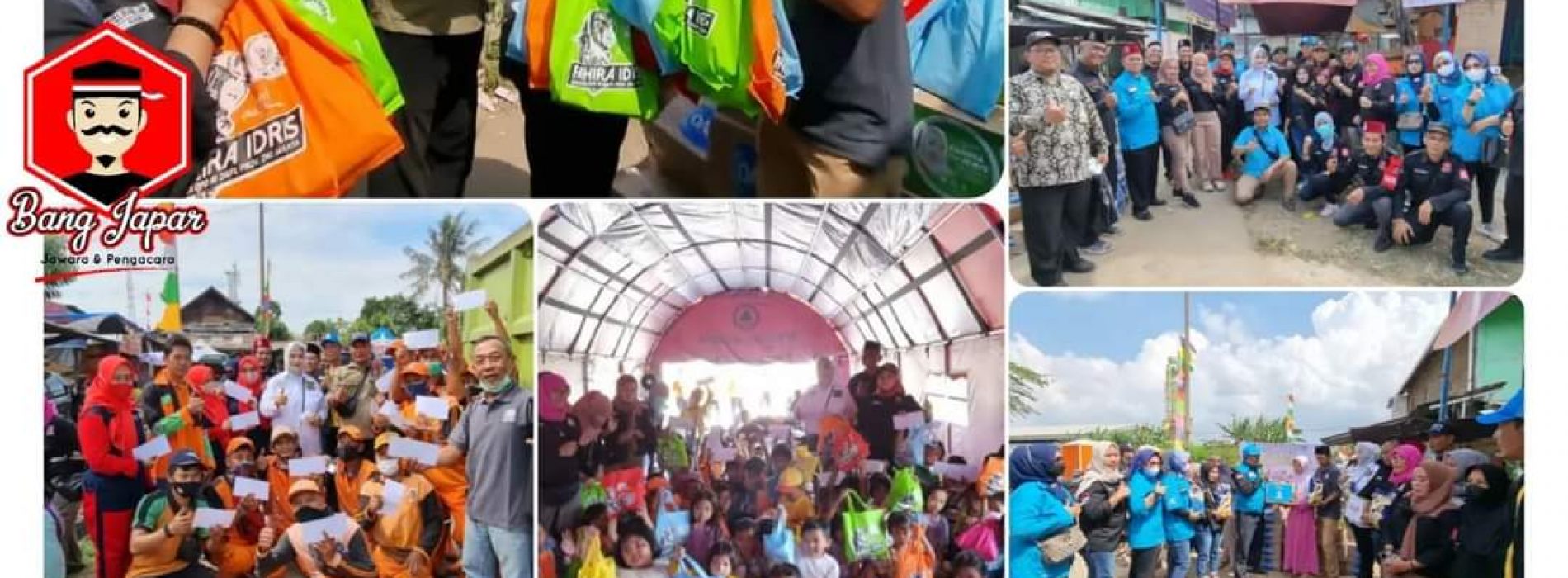 Fahira Idris dan Bang Japar Jaktim berikan Bantuan Ke lokasi Kebakaran di Kelurahan Jatinegara, Cakung Jaktim.