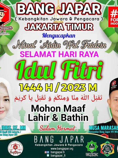 Fahira Idris Beserta Keluarga Besar Bang Japar Mengucapkan Selamat Idul Fitri, Mohon Maaf Lahir dan Batin